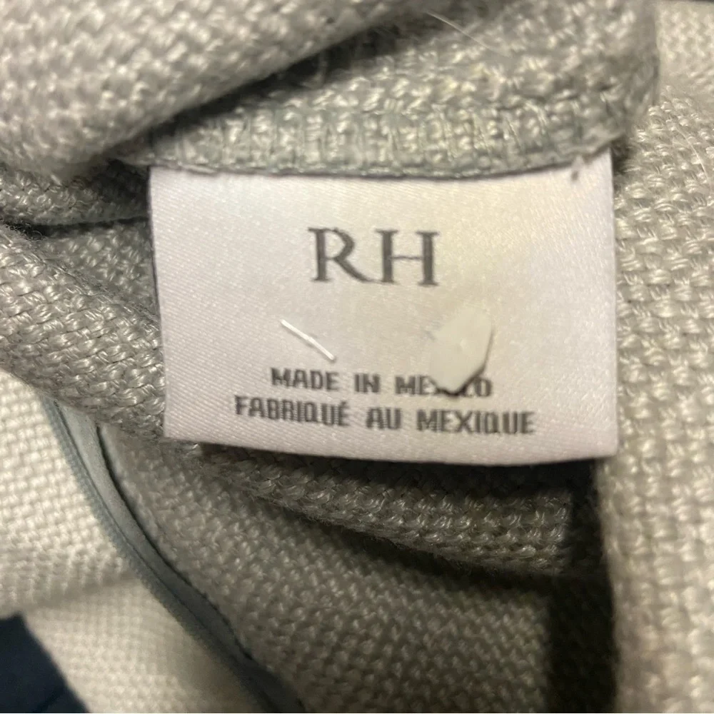 Restoration Hardware Grey linen Pillow Shams set Size 20 X 20